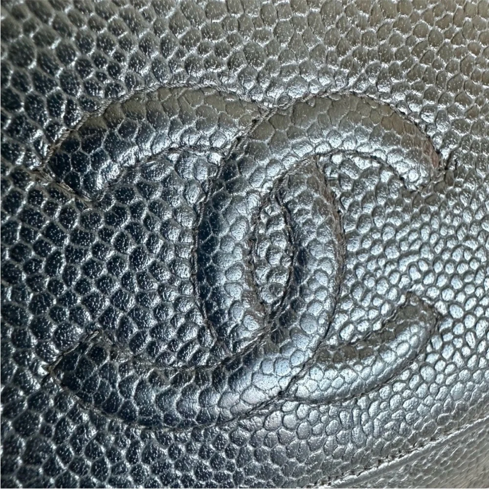 Chanel Black Cavier Leather Walletss